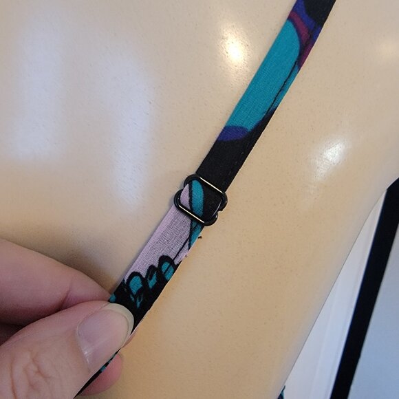 Elle Women's Blue Floral Polyester Scoop Neck Sleeveless Long Maxi - Picture 10 of 16